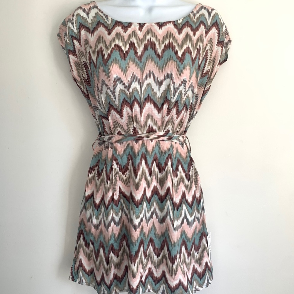 F21 Aztec zigzag sleeve dress